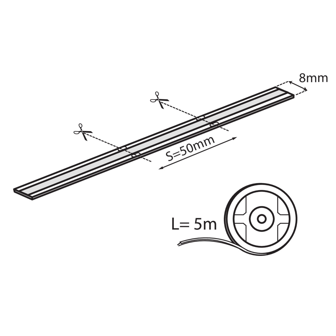 COB LED SZALAG KÉK 10,5W/M 24V IP65 - Image 5